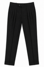 Brett Black High Twist Trousers
