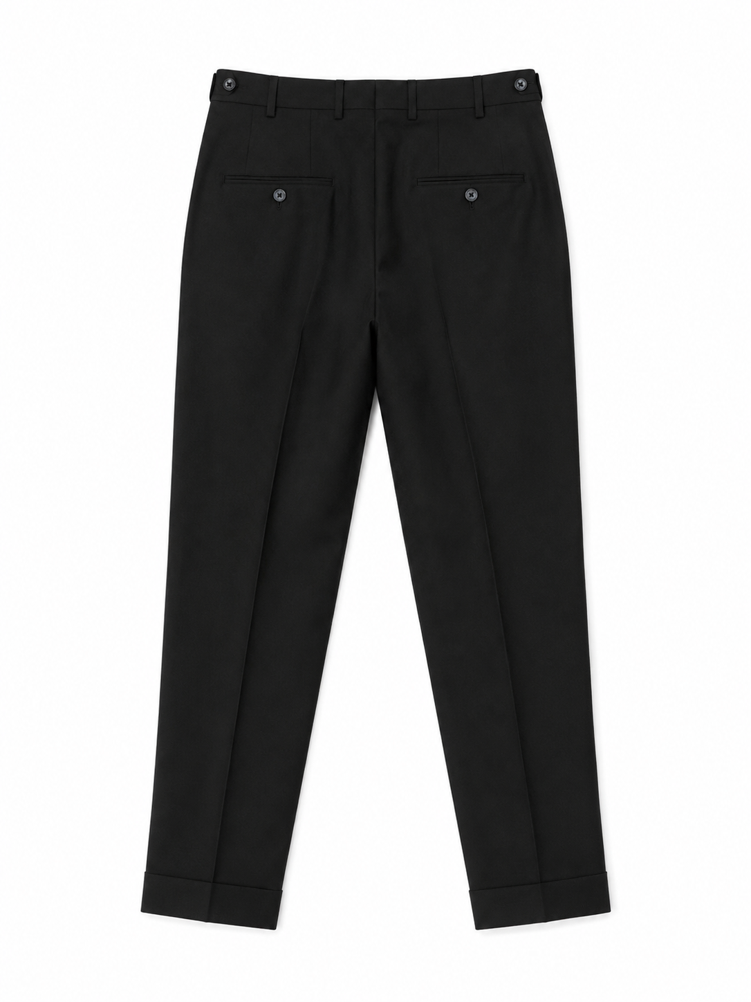 Brett Black High Twist Trousers