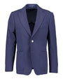 Ness Blue Wool Seersucker Jacket
