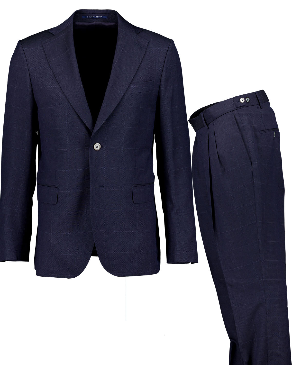 Eliot Navy Window pane suit