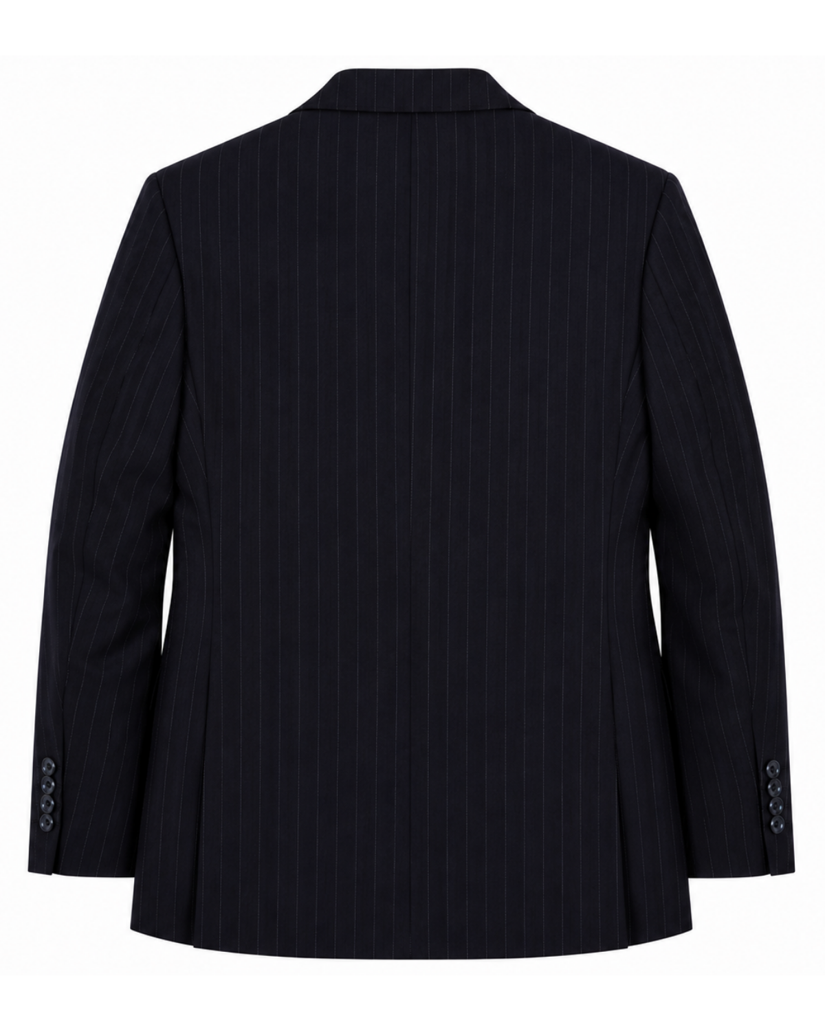 Eliot High Twist Navy Chalk Striped suit