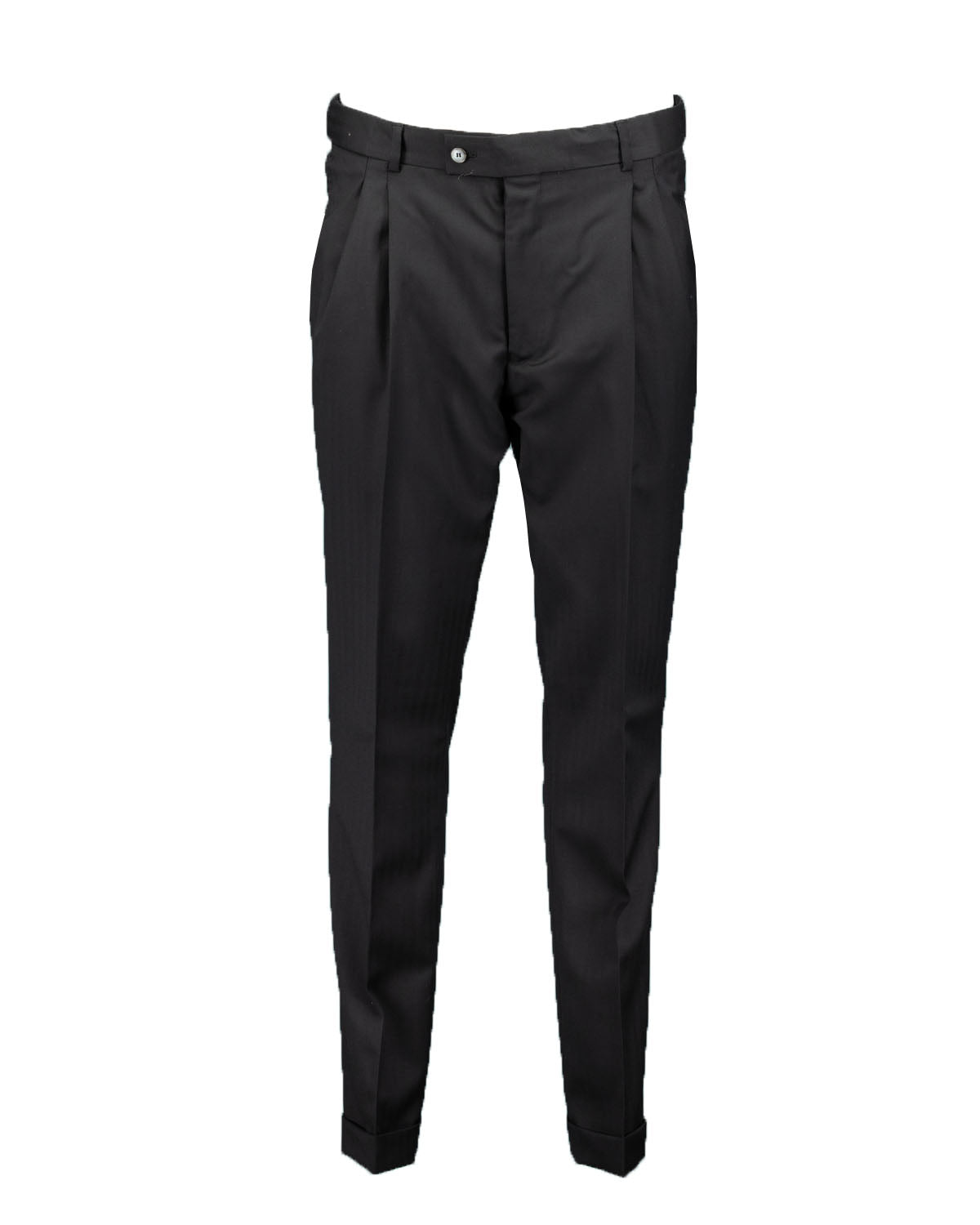 Harvey Black 3-piece Herringbone Suit