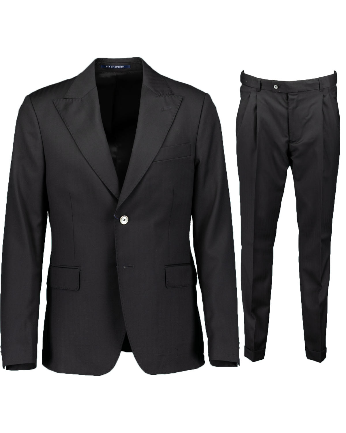 Harvey Black 3-piece Herringbone Suit