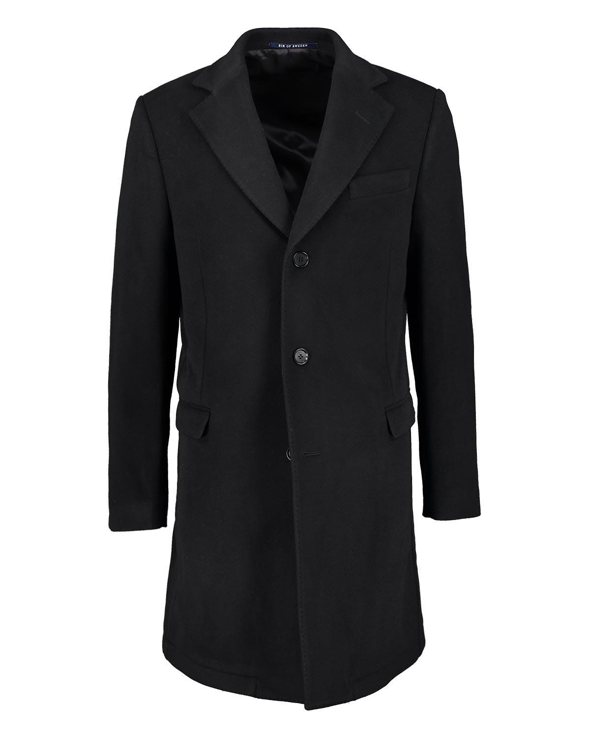 Black coat on a white background