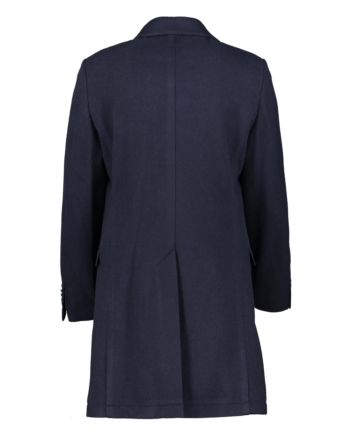 Navy blue coat on a white background