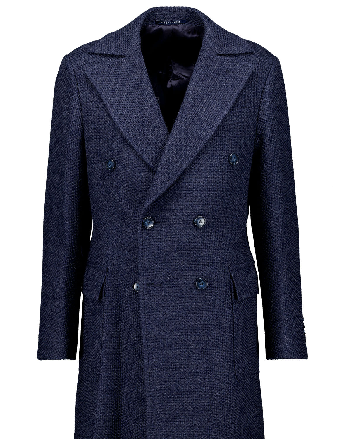 Coppola Blue Basket Weave Polo Coat