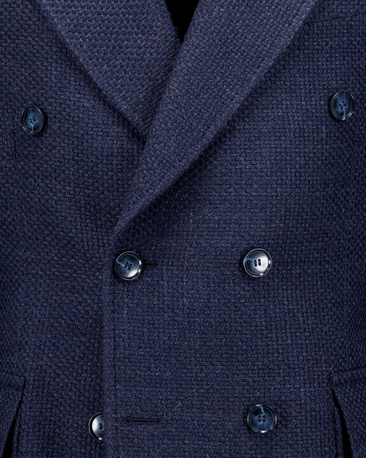 Coppola Blue Basket Weave Polo Coat