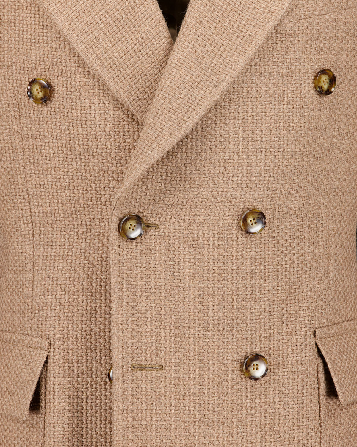 Coppola Beige Basket Weave Polo Coat