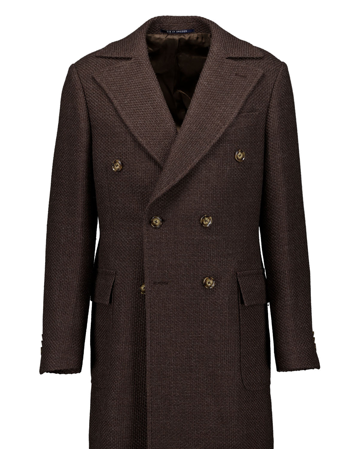 Coppola Brown Basket Weave Polo Coat