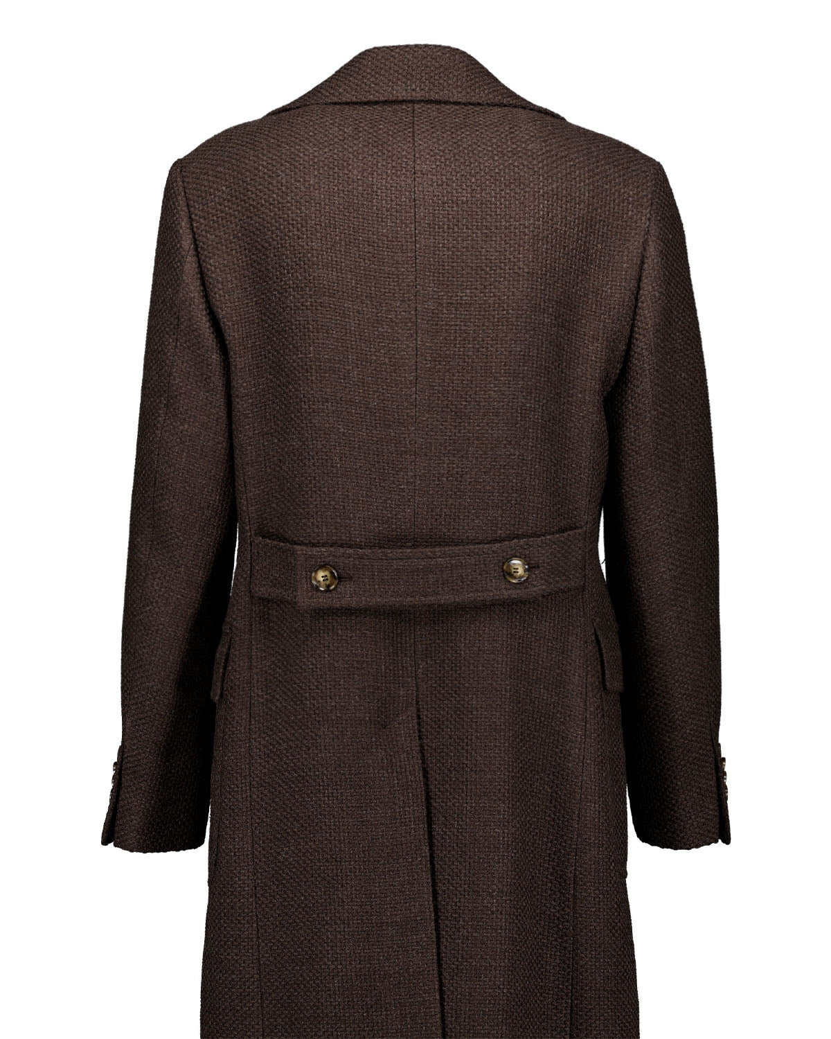 Coppola Brown Basket Weave Polo Coat