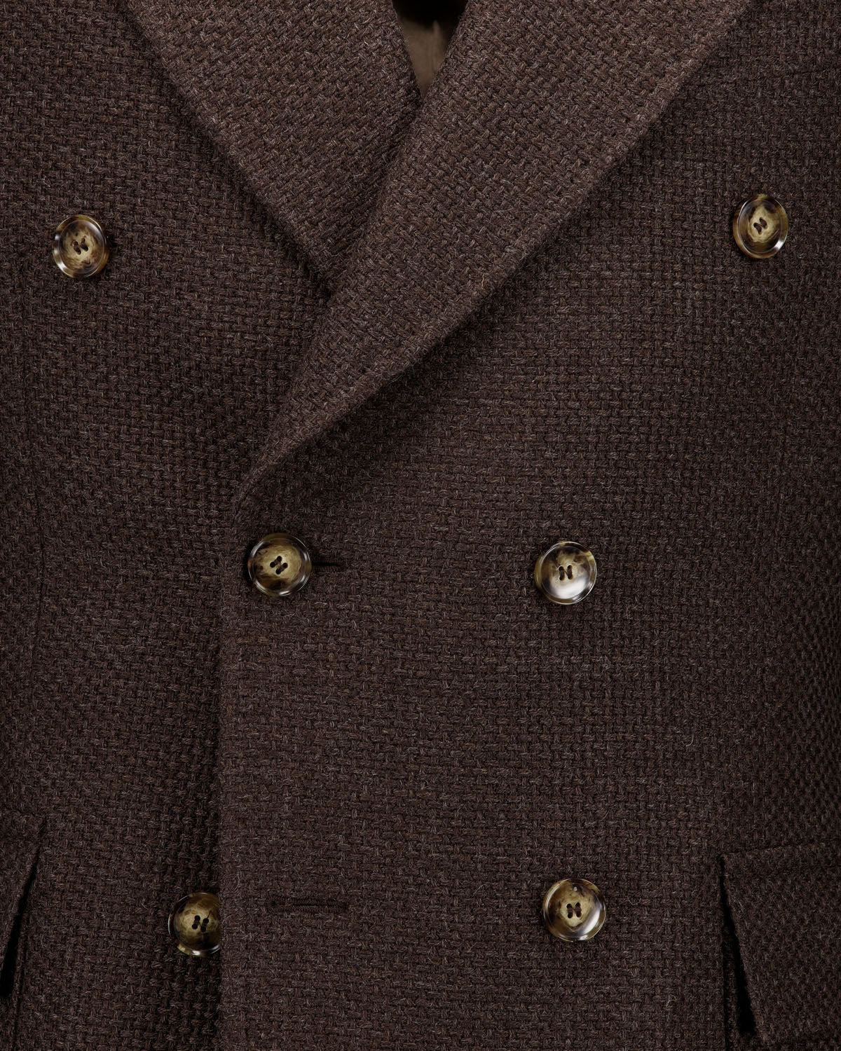 Coppola Brown Basket Weave Polo Coat
