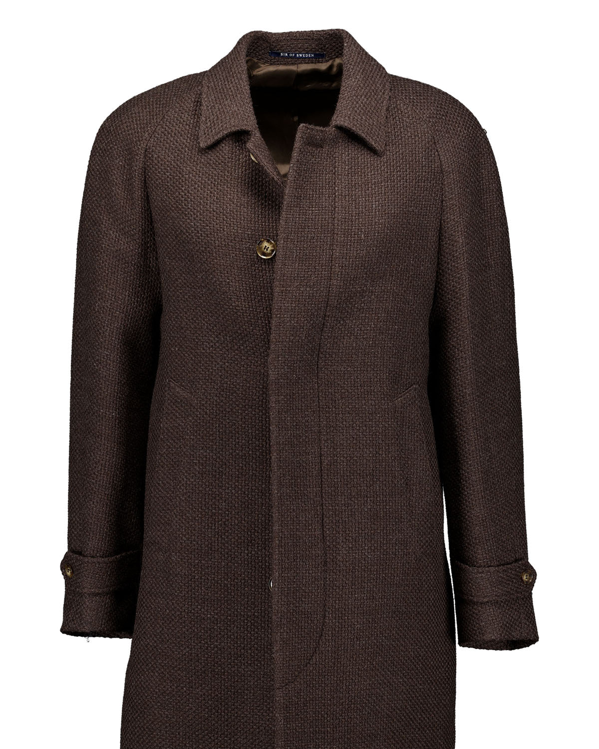 Matrix Brown Basket Weave Raglan Coat