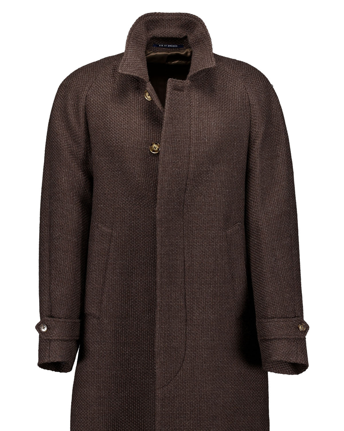 Matrix Brown Basket Weave Raglan Coat