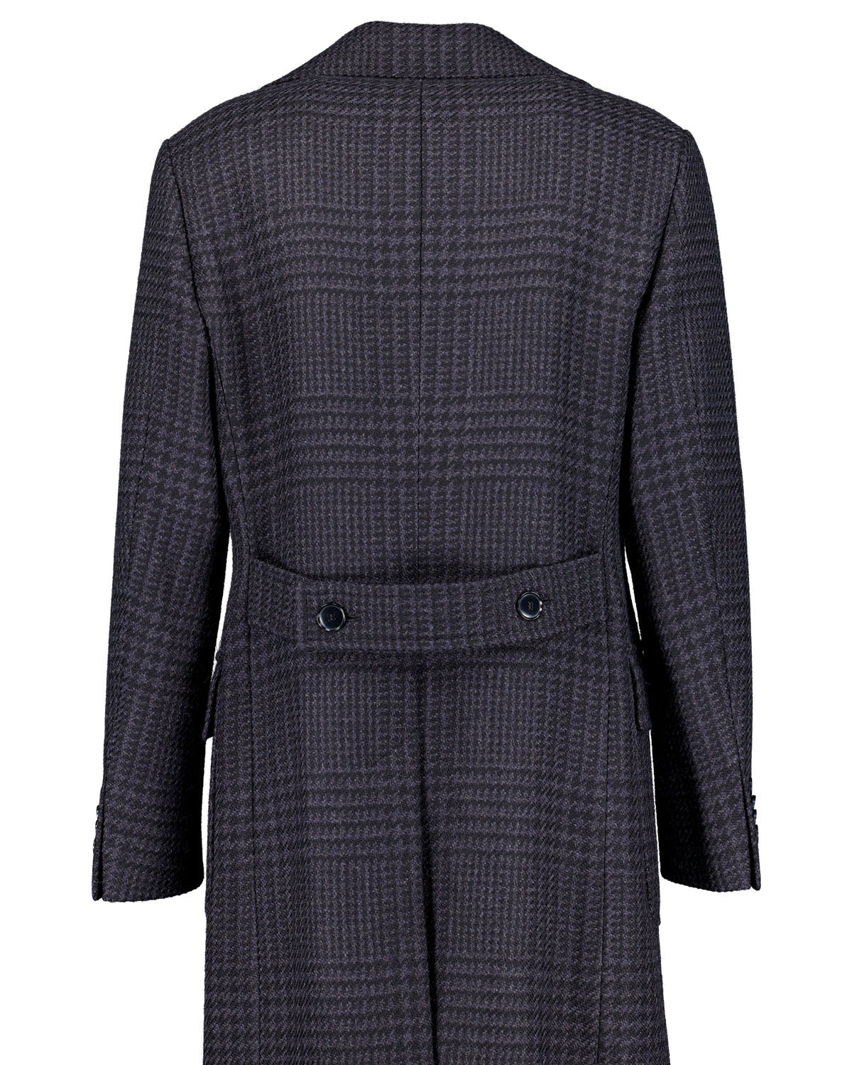 Coppola Grey Houndstooth Checked Polo Coat