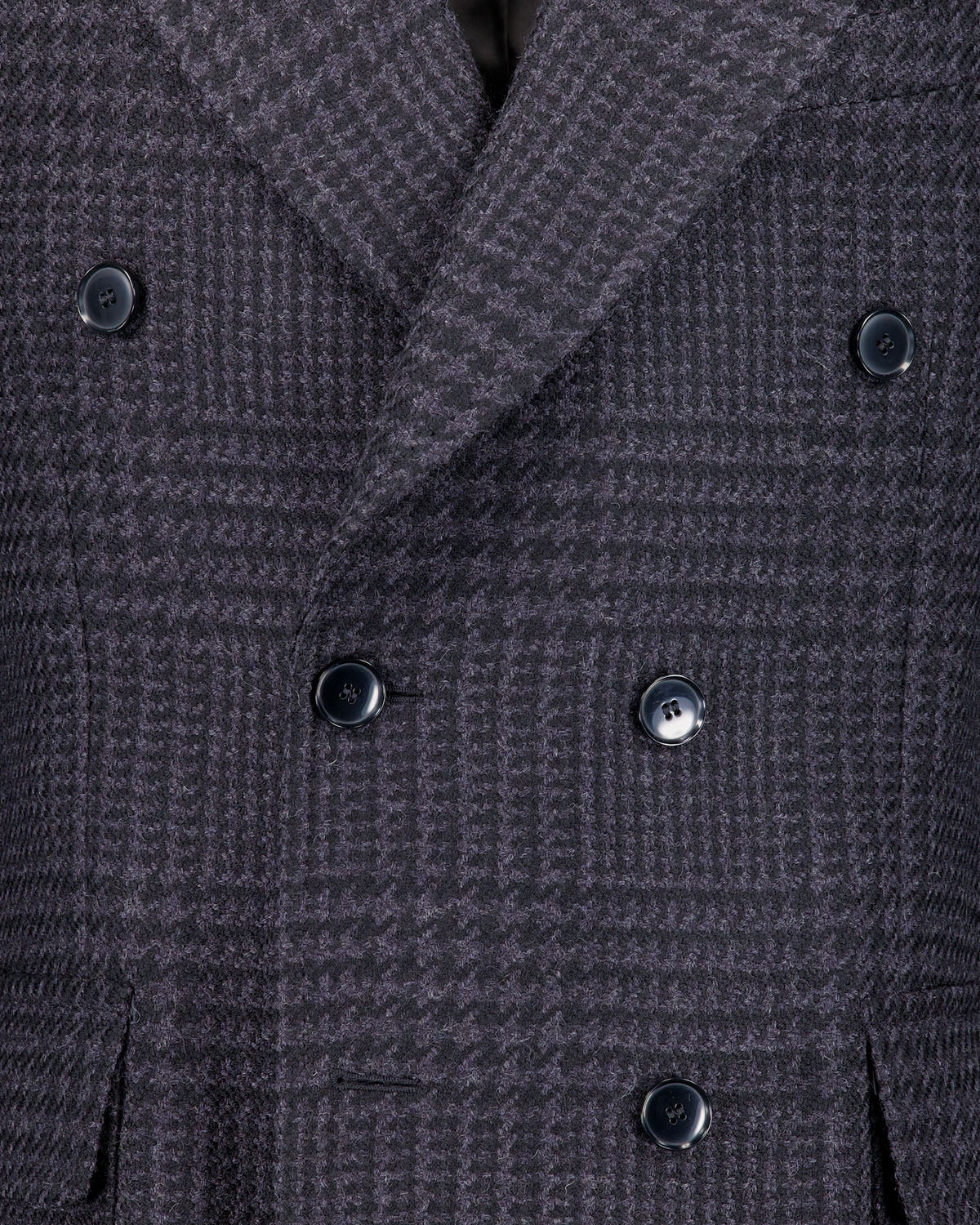 Coppola Grey Houndstooth Checked Polo Coat