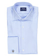 Buffett Light Blue Double Cuff Easy Care Shirt