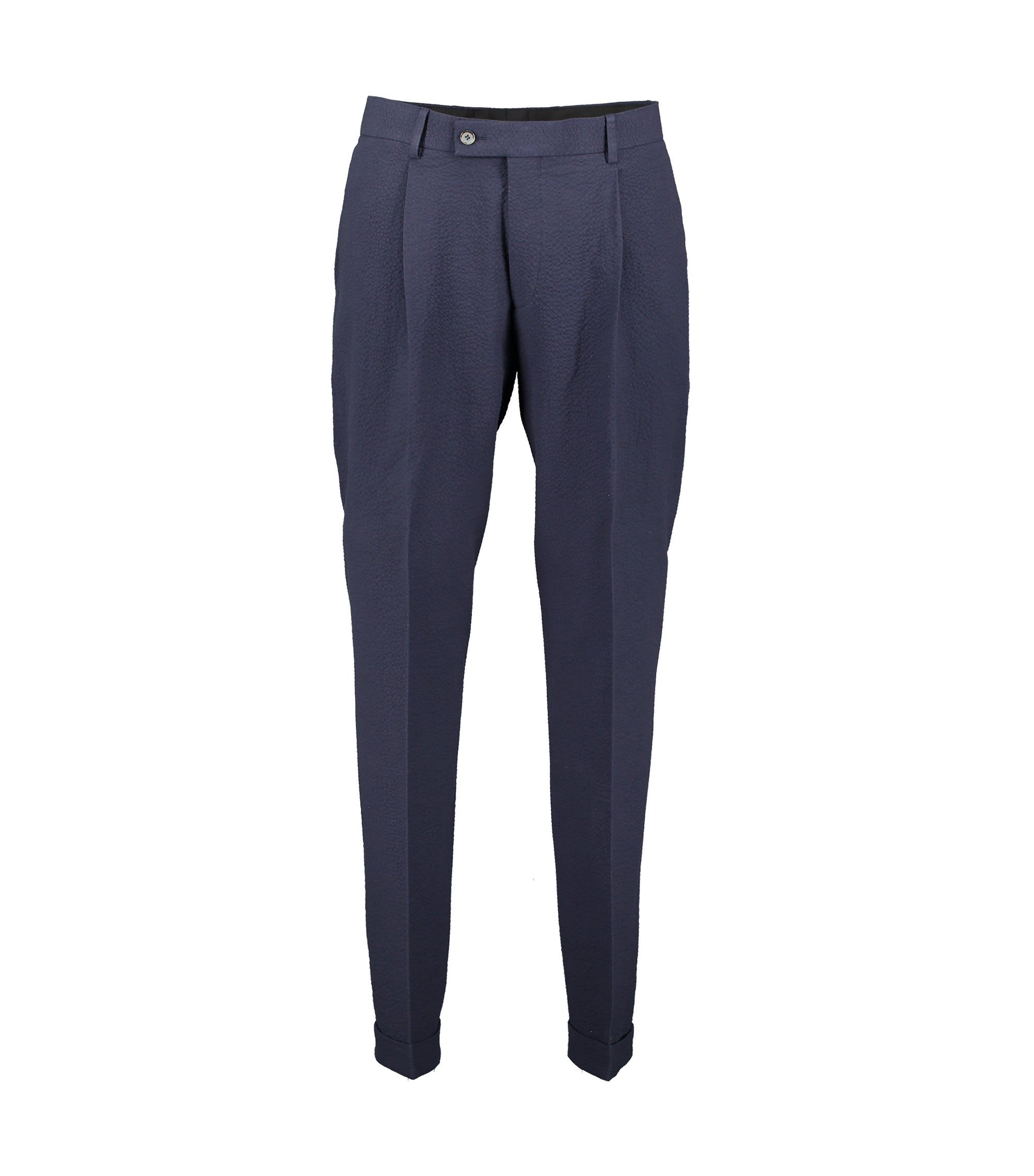 Alex Navy Seersucker Trousers