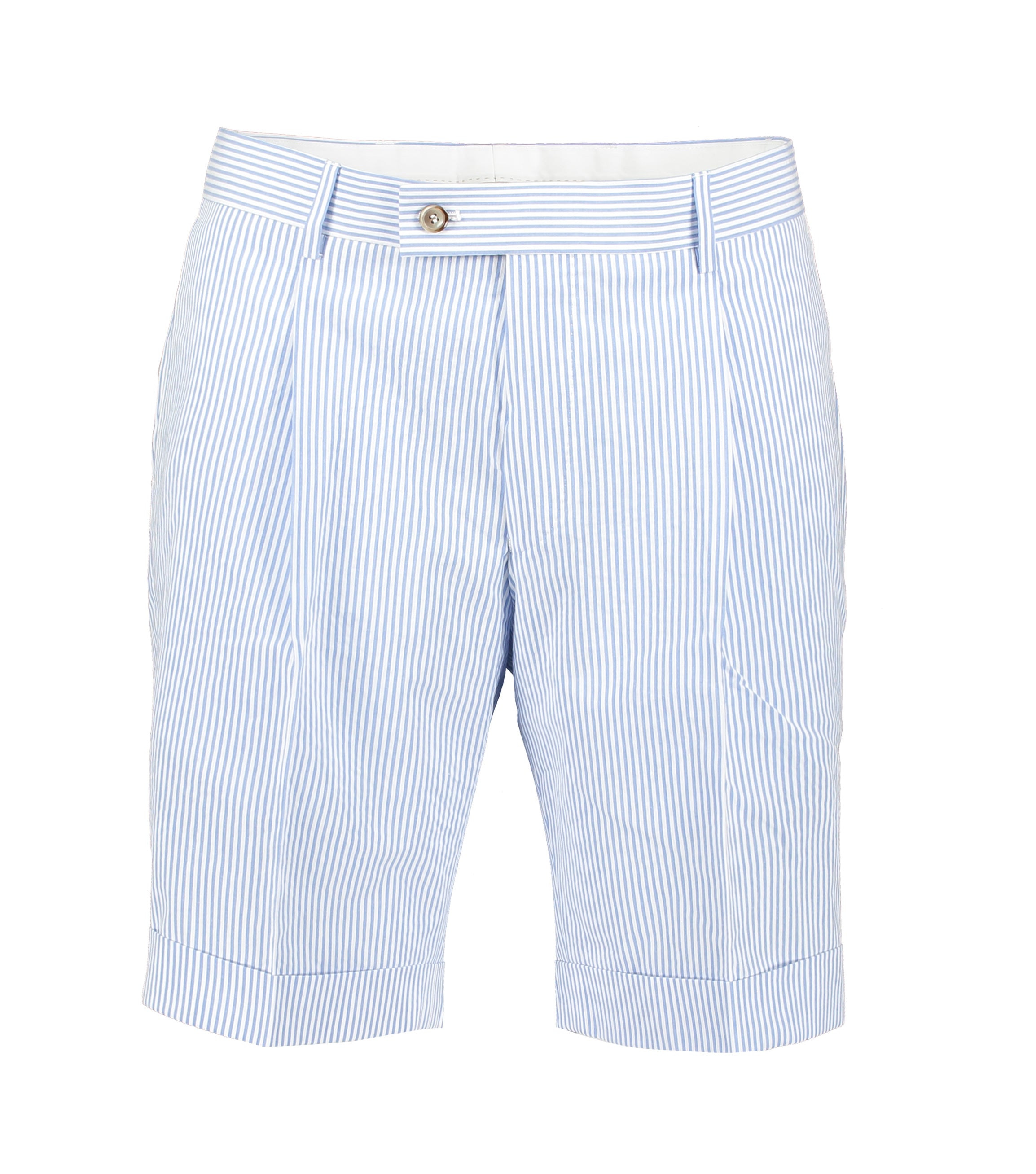 Charlie Light Blue Striped Seersucker Shorts