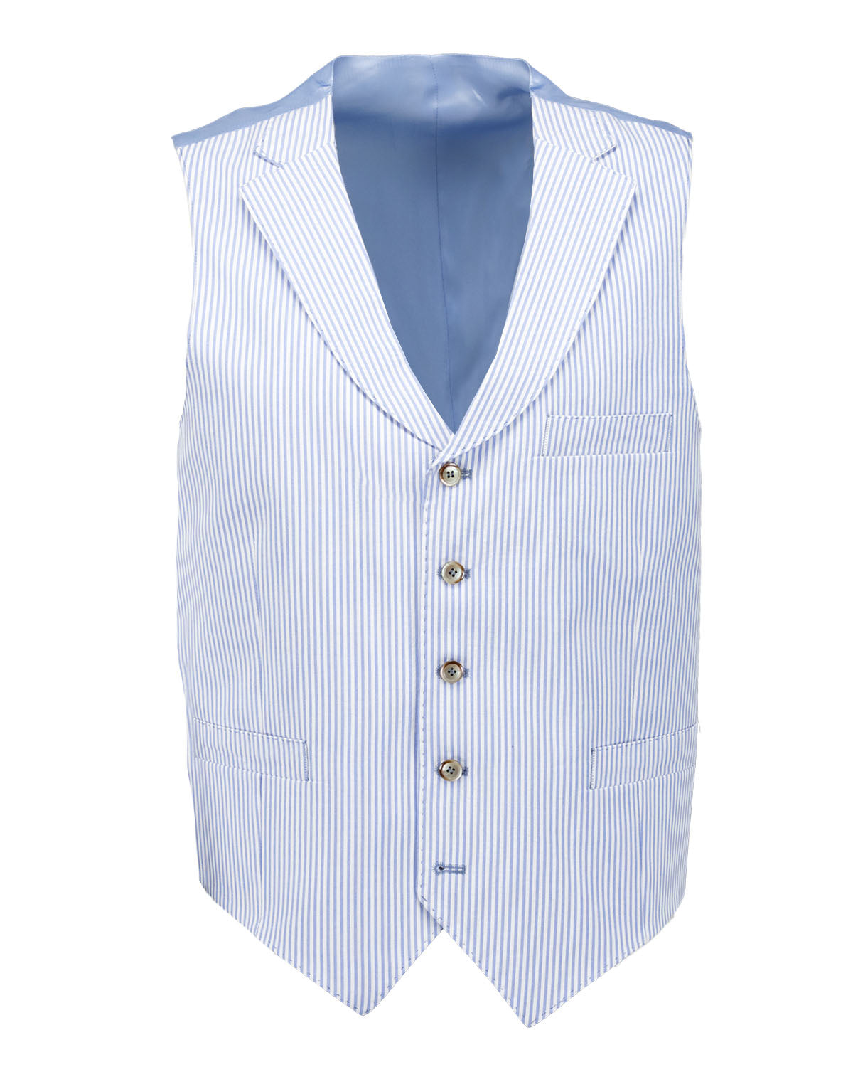 Joel Lt Blue Seersucker Waistcoat