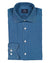 Folded blue denim shirt with 'SIR of Sweden' label on a white background
