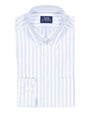 Jerry Blue Block Striped Linen shirt