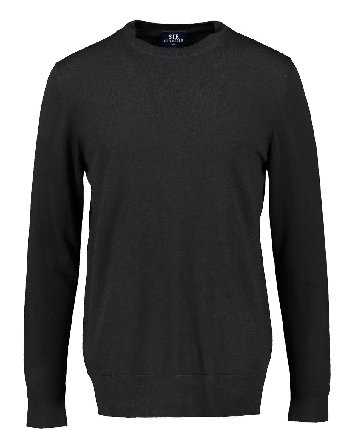 Black crewneck sweater