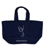 Beach Bag Navy Båstad Tennis Stick Figure