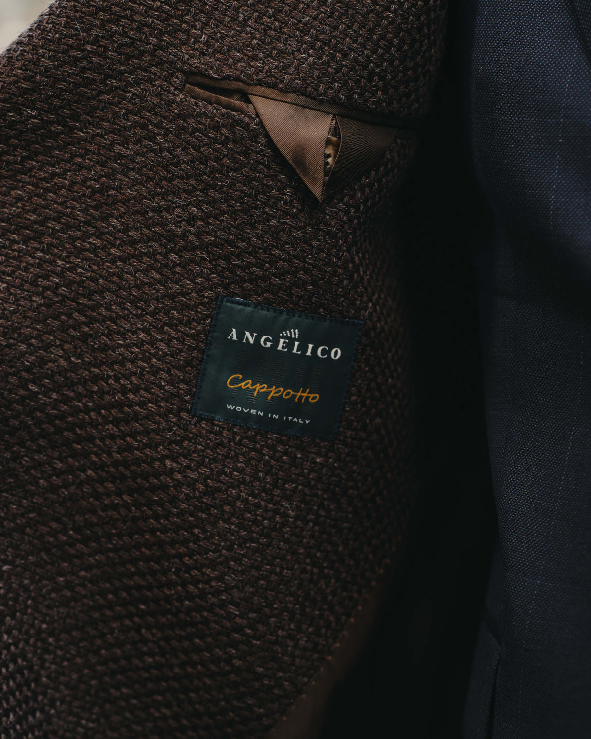 Coppola Brown Basket Weave Polo Coat