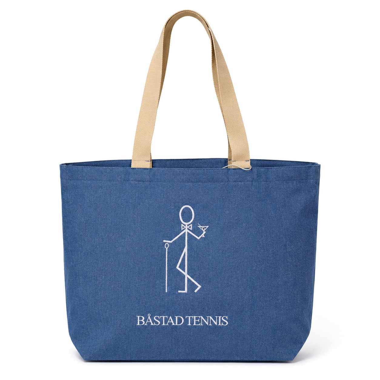 Tote Bag XL Denim Martini stick figure
