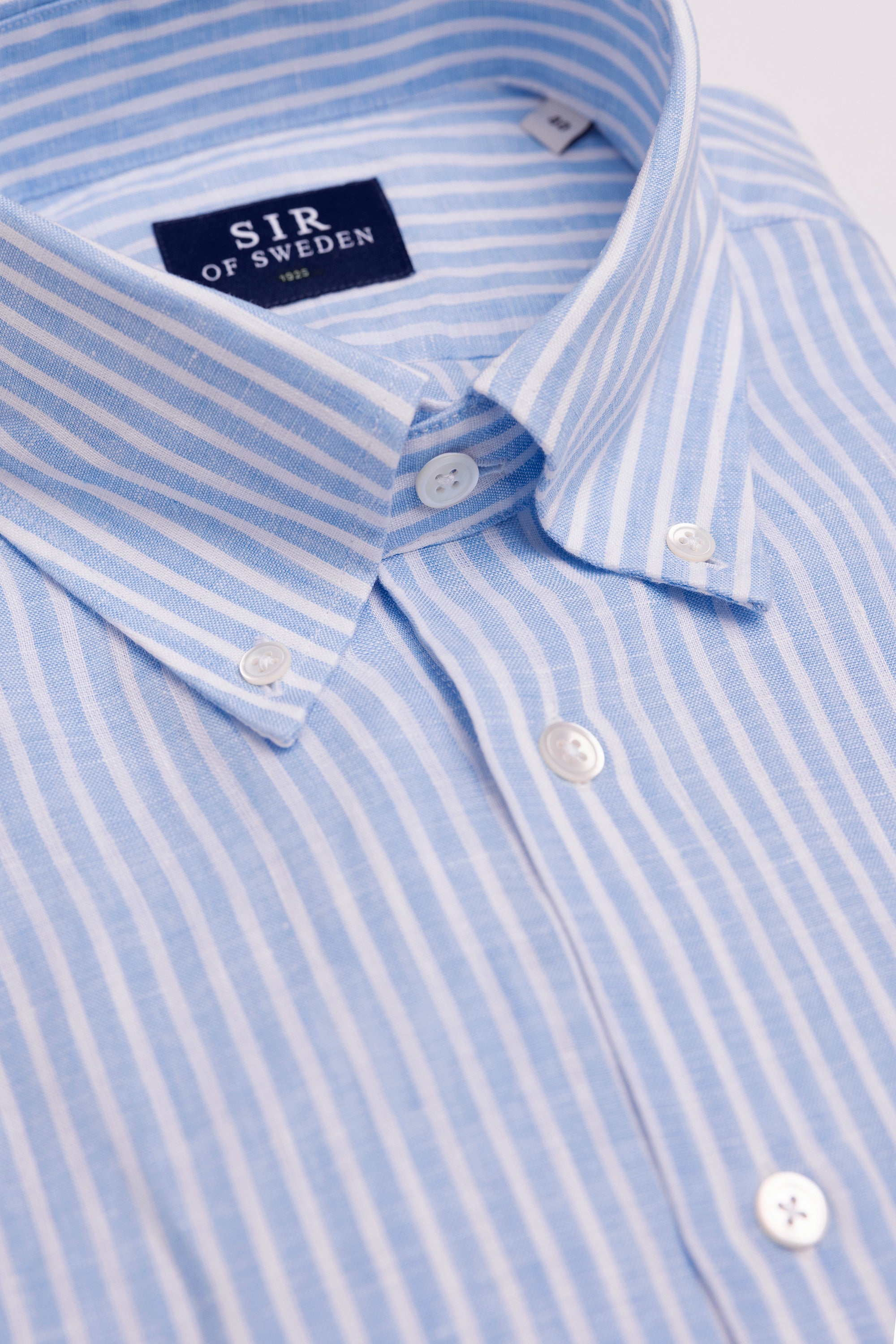 Jerry Light Blue Striped Linen Shirt