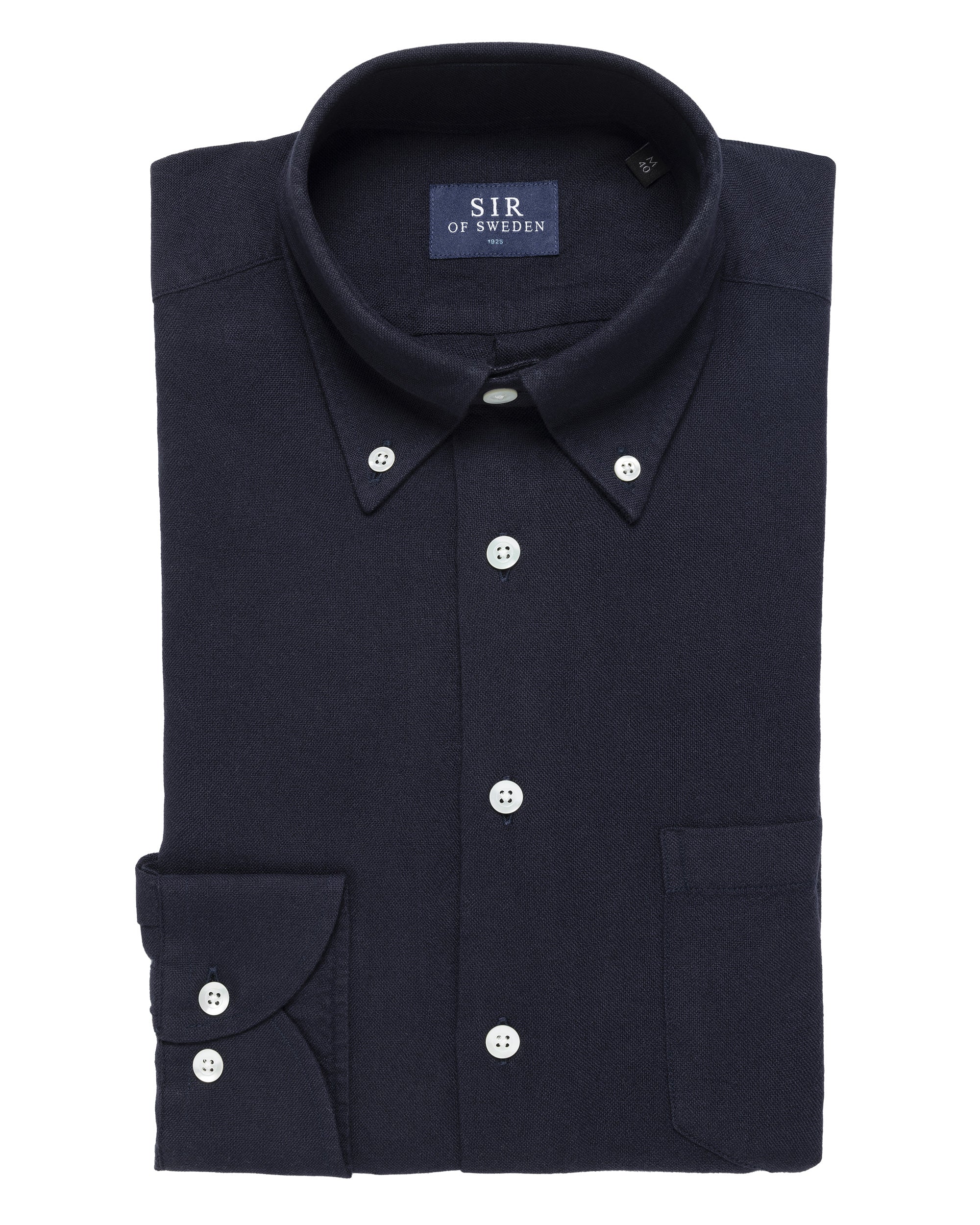 Jerry Navy Blue Wool Modal Shirt