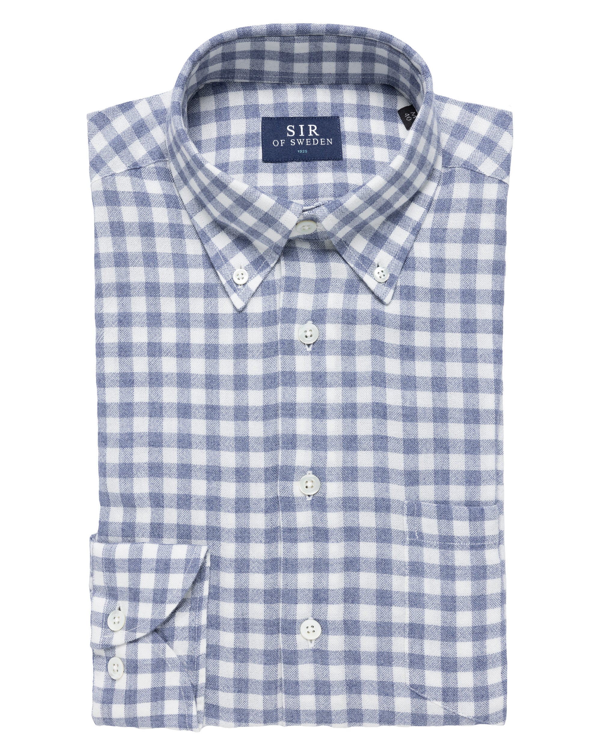 Jerry Blue Checked Wool Modal Shirt