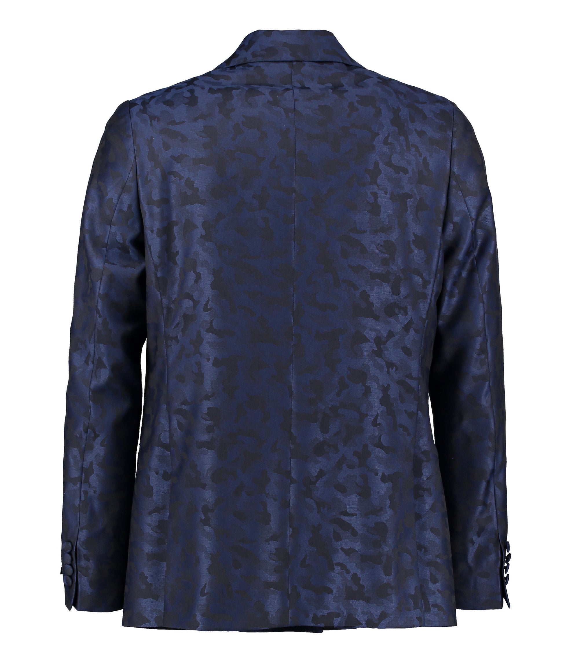 Pierce Blue Camo Double-Breasted Dinner Jacket