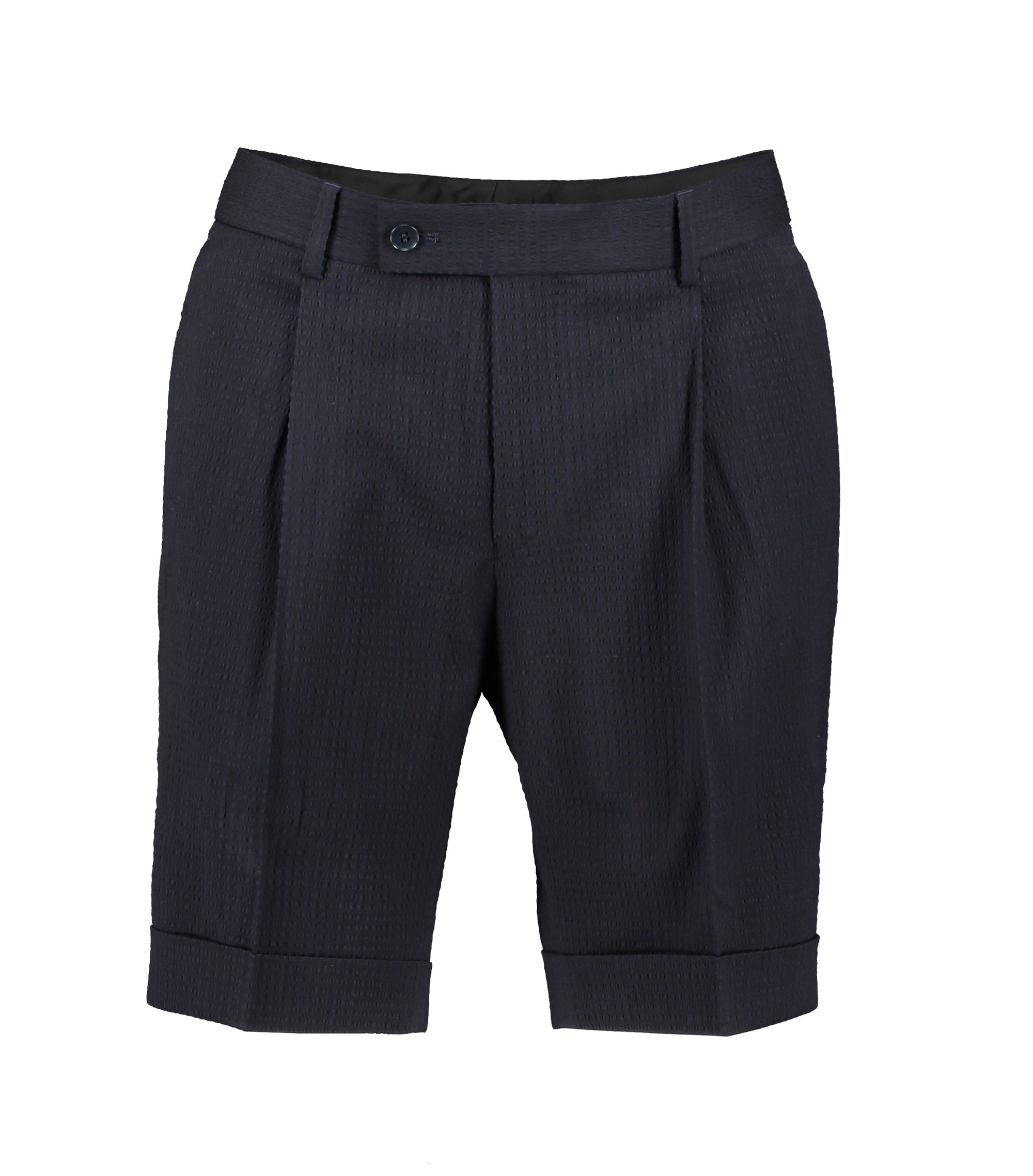 Charlie Navy Seersucker Shorts