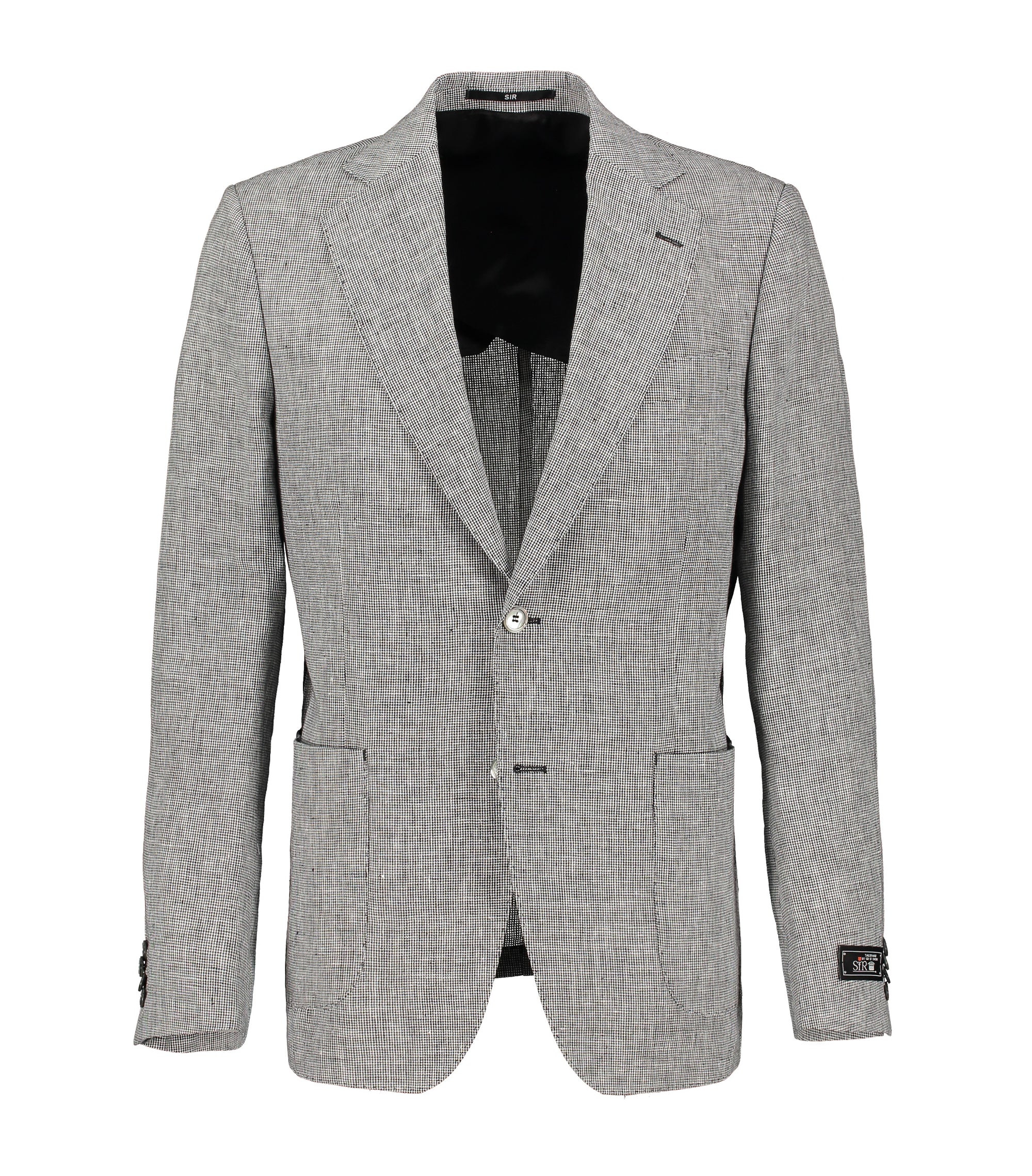 Ness Houndstooth Linen Jacket