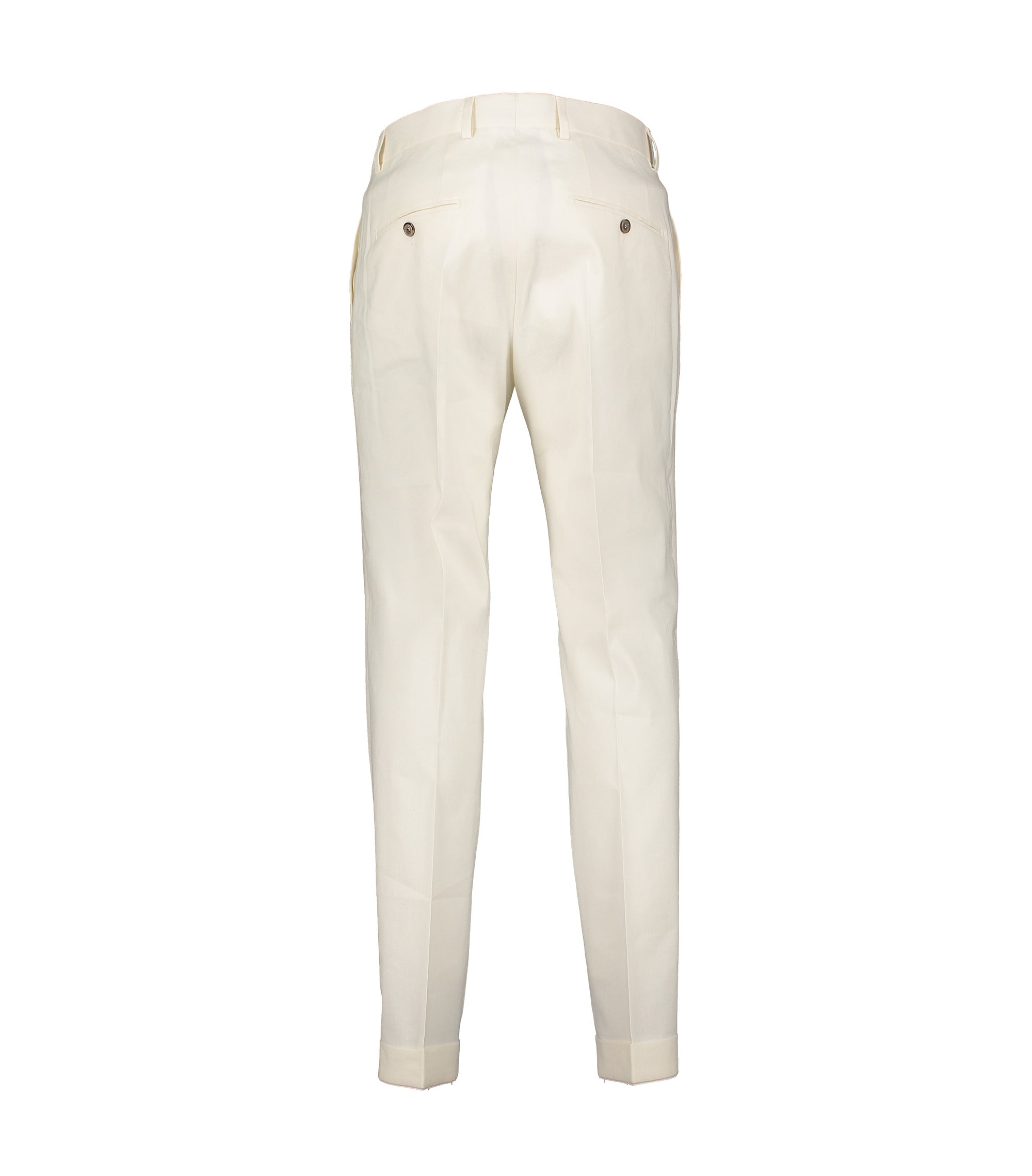 Alex White Cotton Linen Stretch Trousers