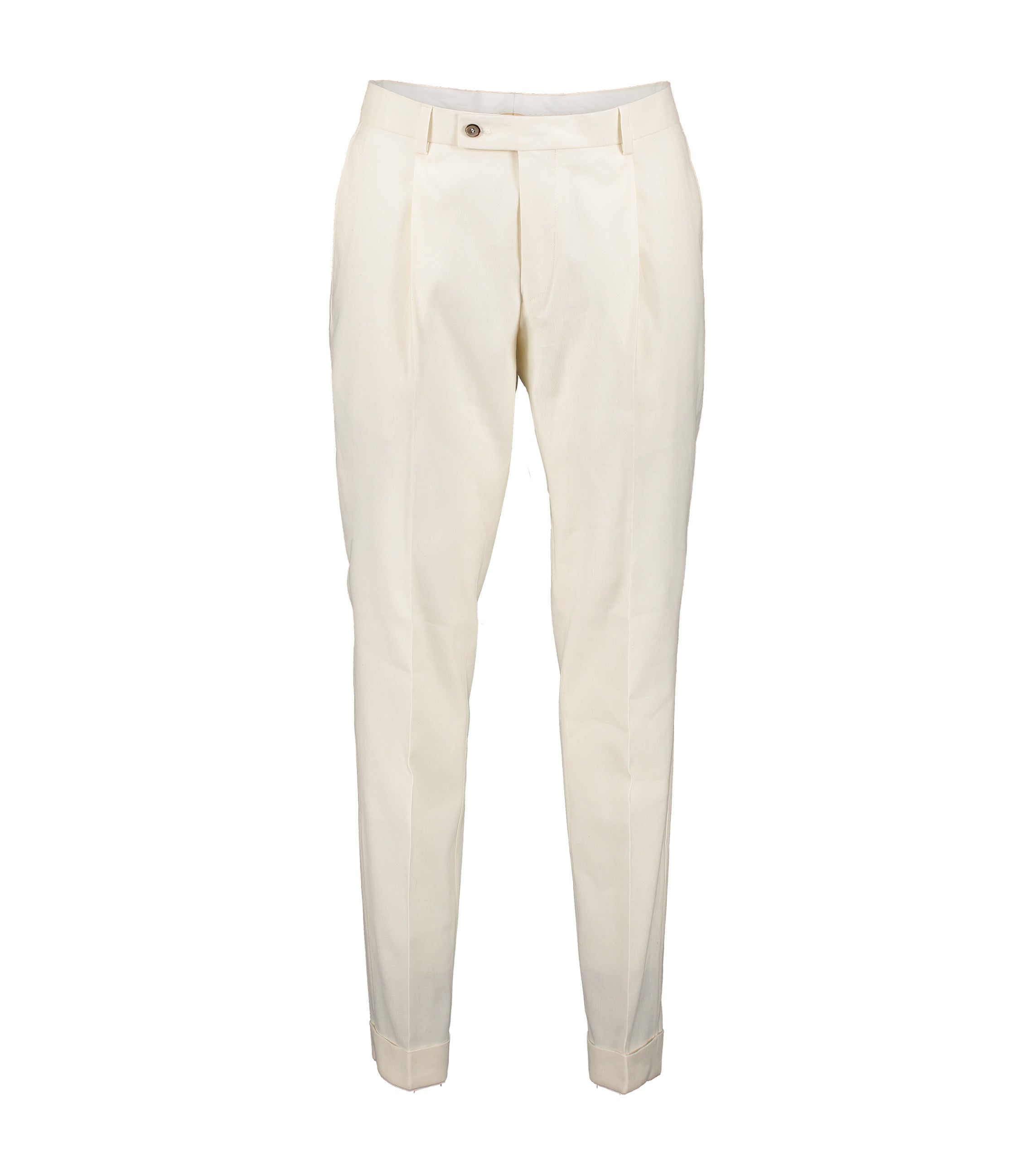 Alex White Cotton Linen Stretch Trousers