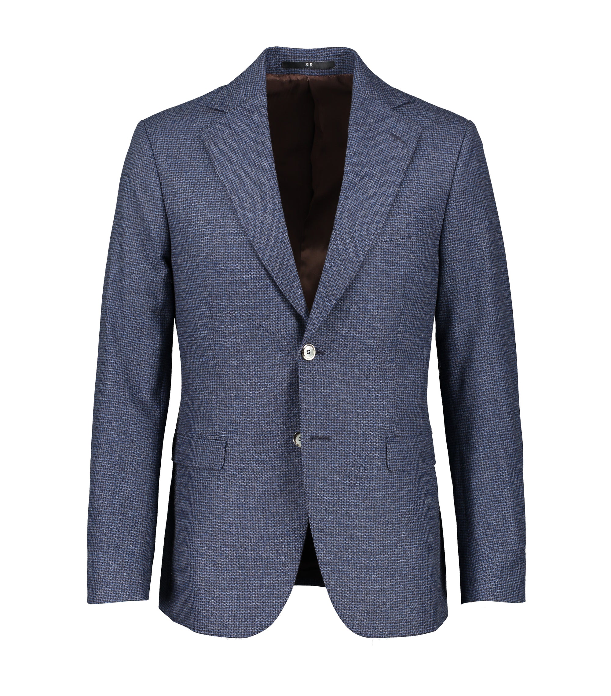 Eliot Blue Houndstooth Flannel Jacket