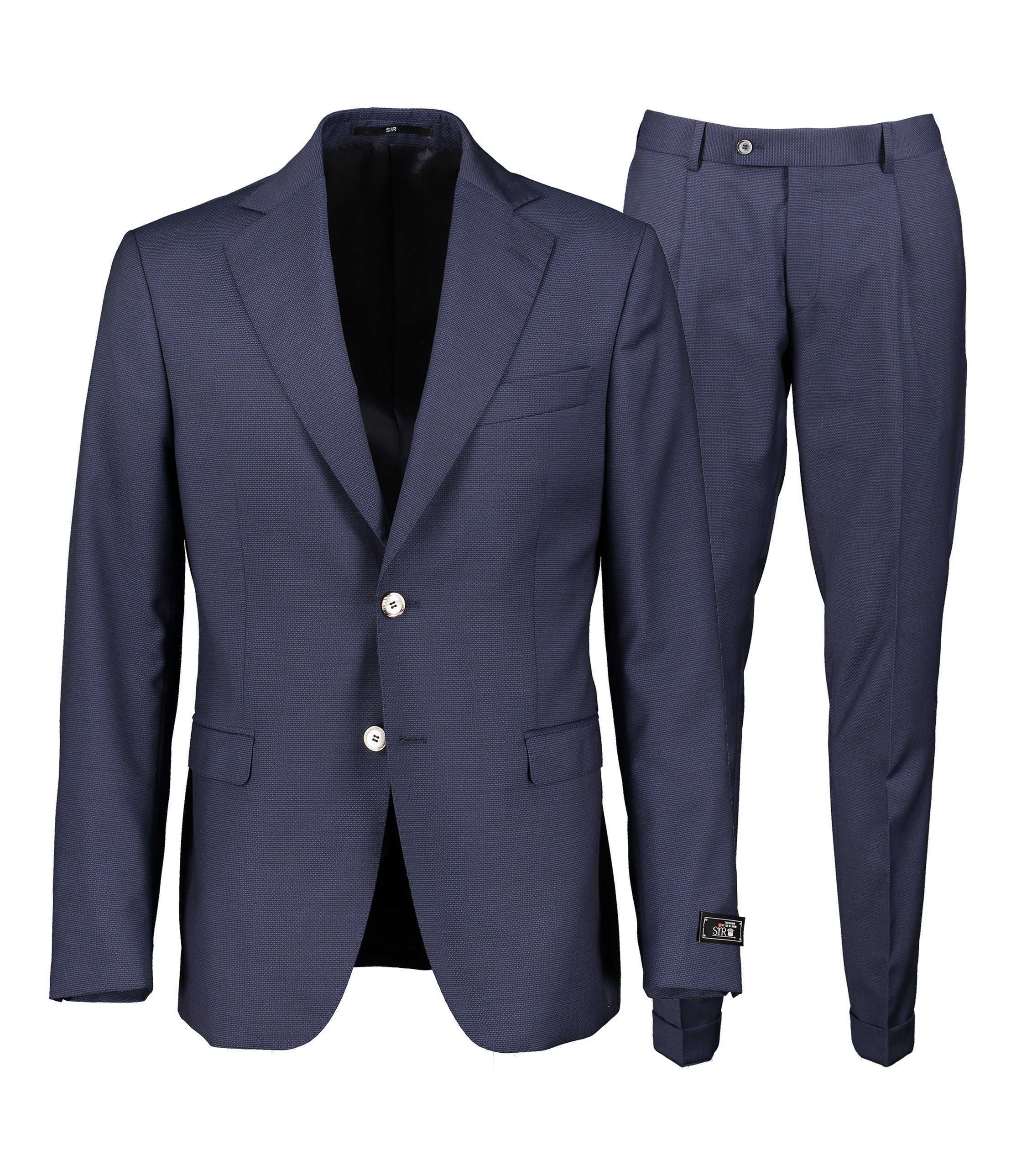 Eliot Navy Blue Birdseye Suit