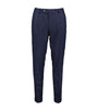 Alex Navy Flannel Stretch Trousers