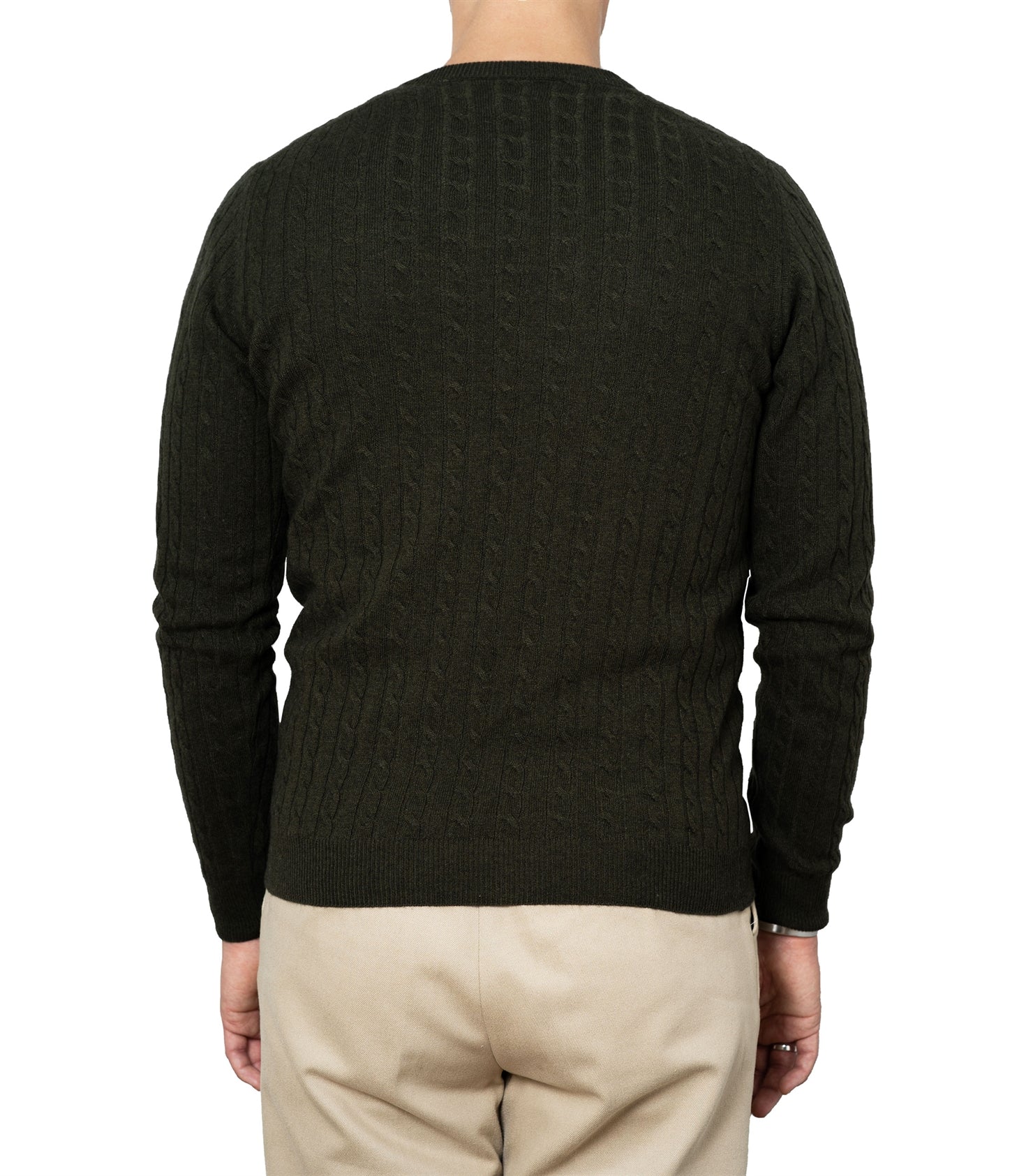 Enar Green Cable Knit Sweater