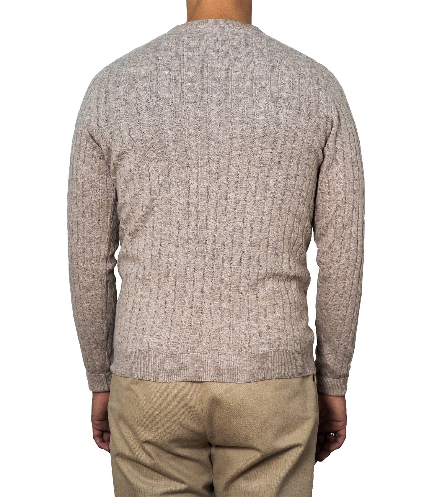 Enar Beige Cable Knit Sweater