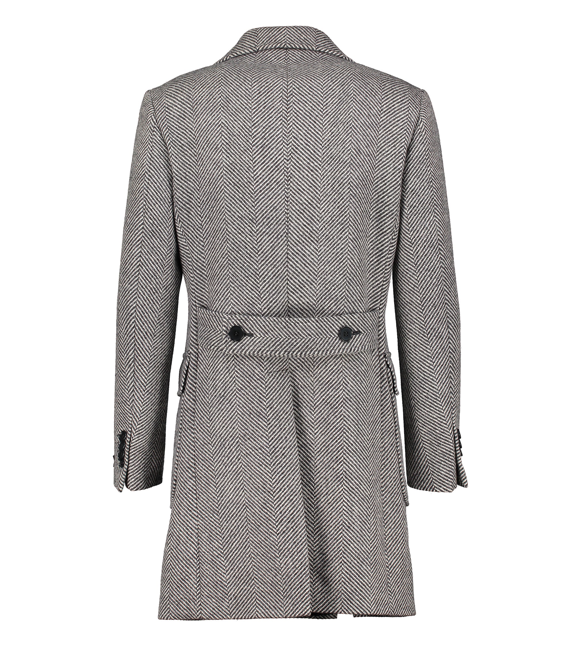 Corleone Herringbone Double-Breasted Polo Coat