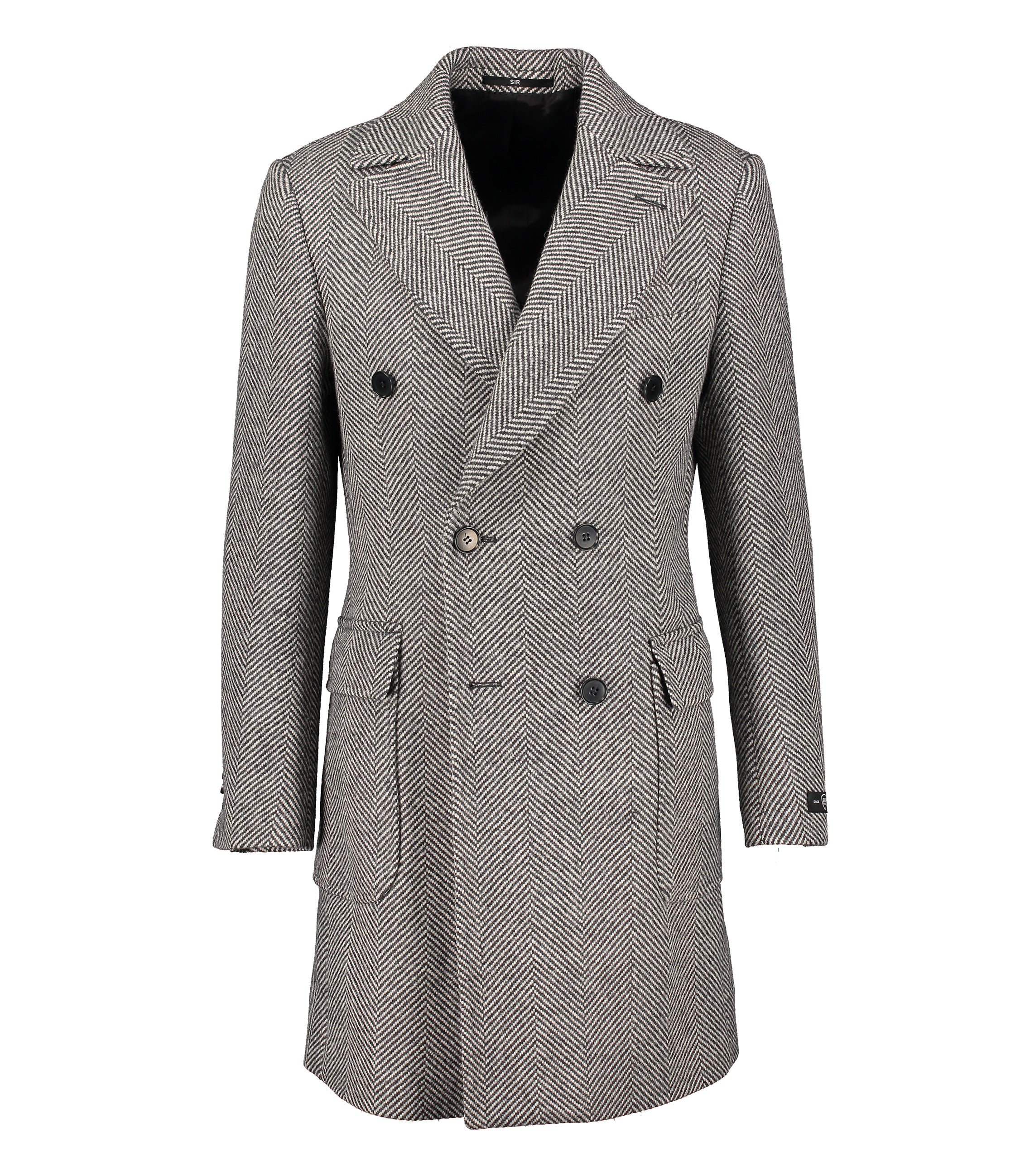 Corleone Herringbone Double-Breasted Polo Coat