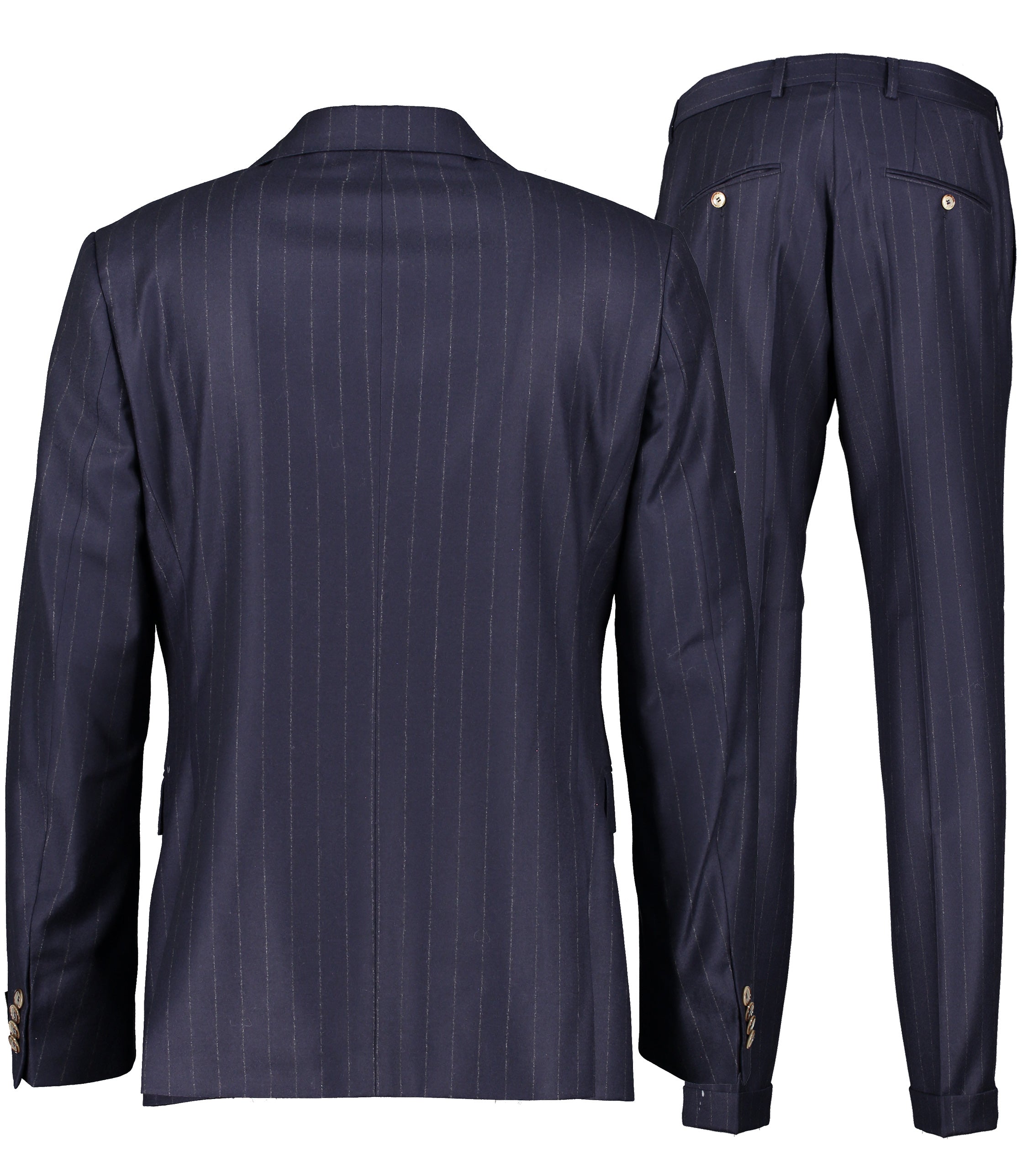 Eliot Navy Pinstripe Flannel Suit