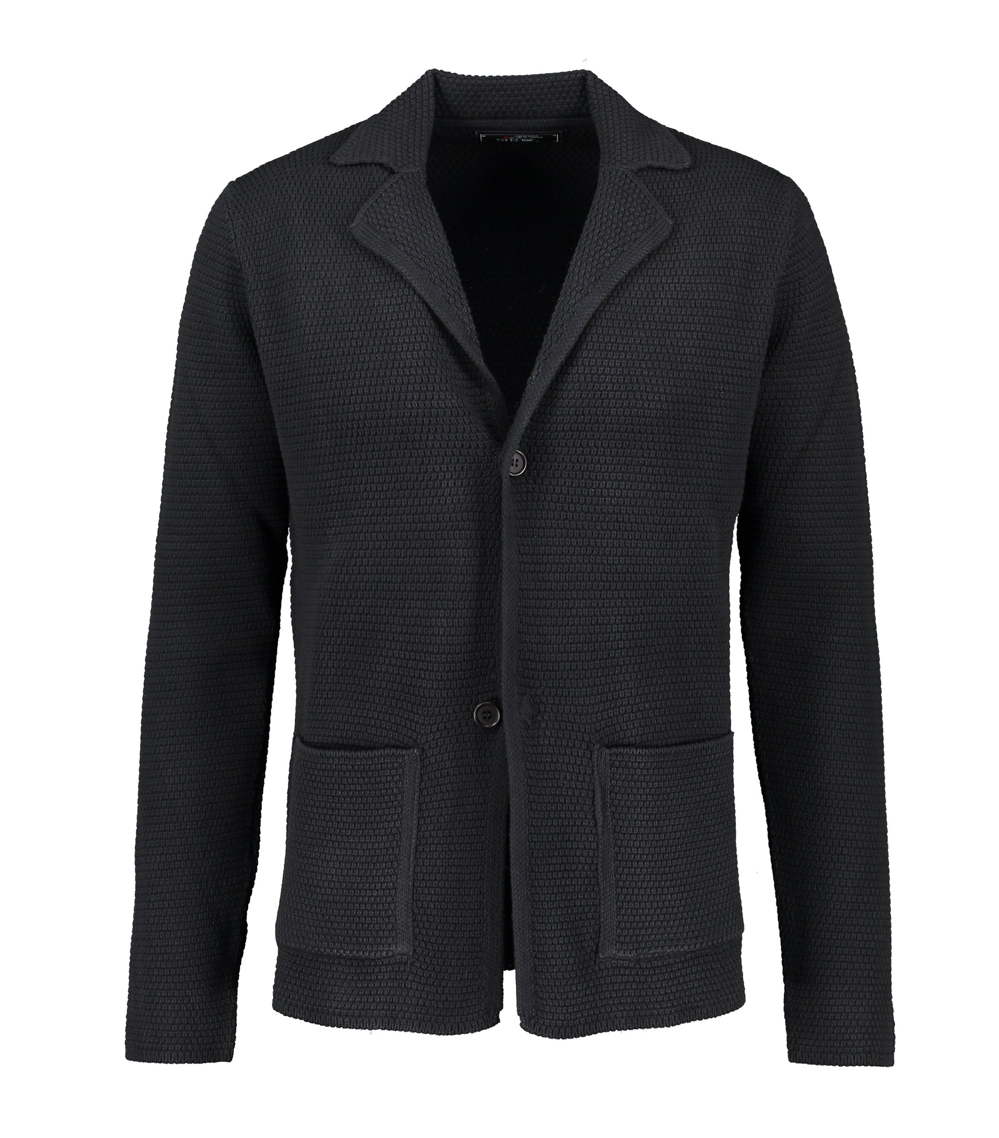 Matera Navy Knitted Jersey Jacket