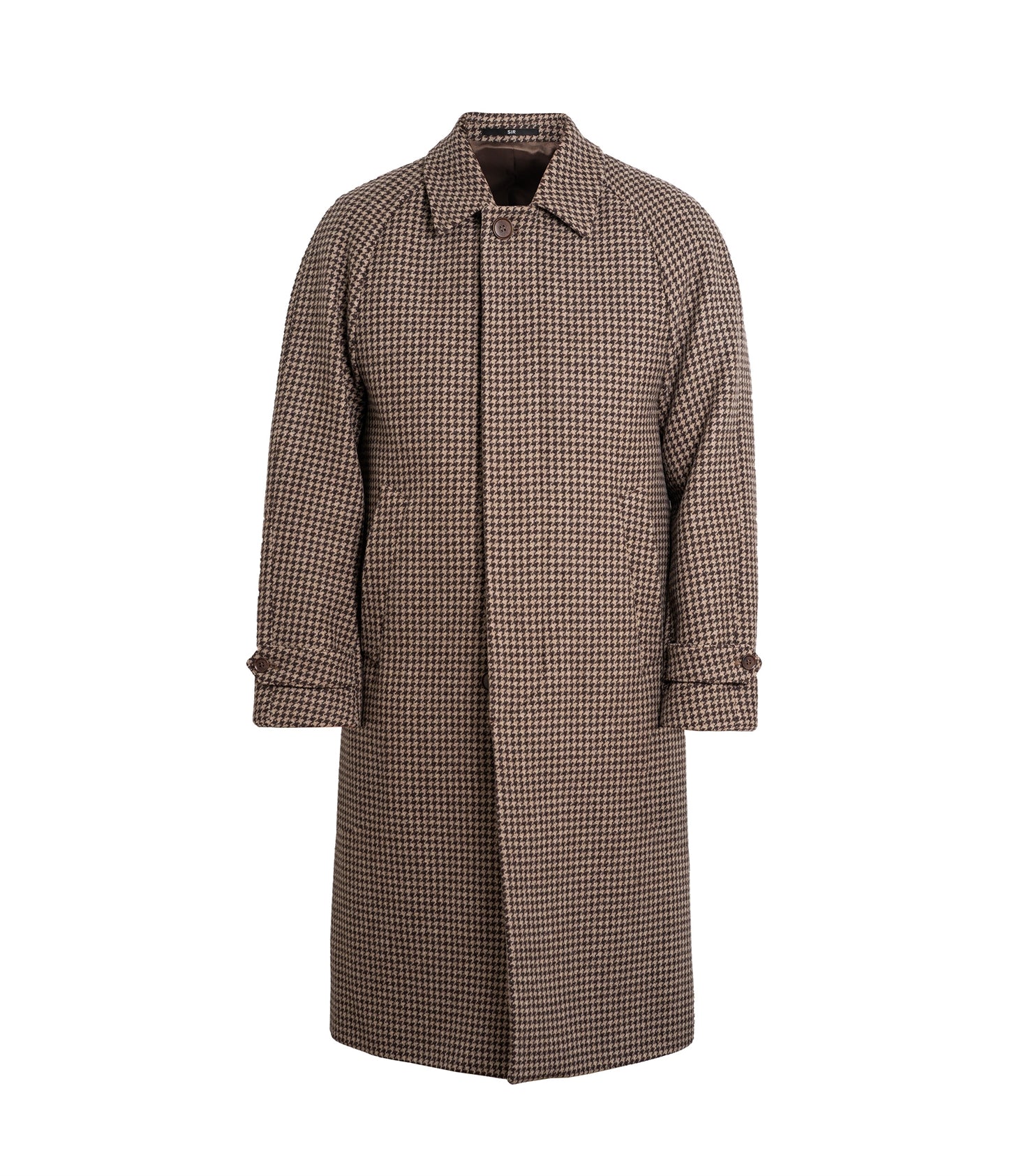 Neo Brown Houndstooth Coat