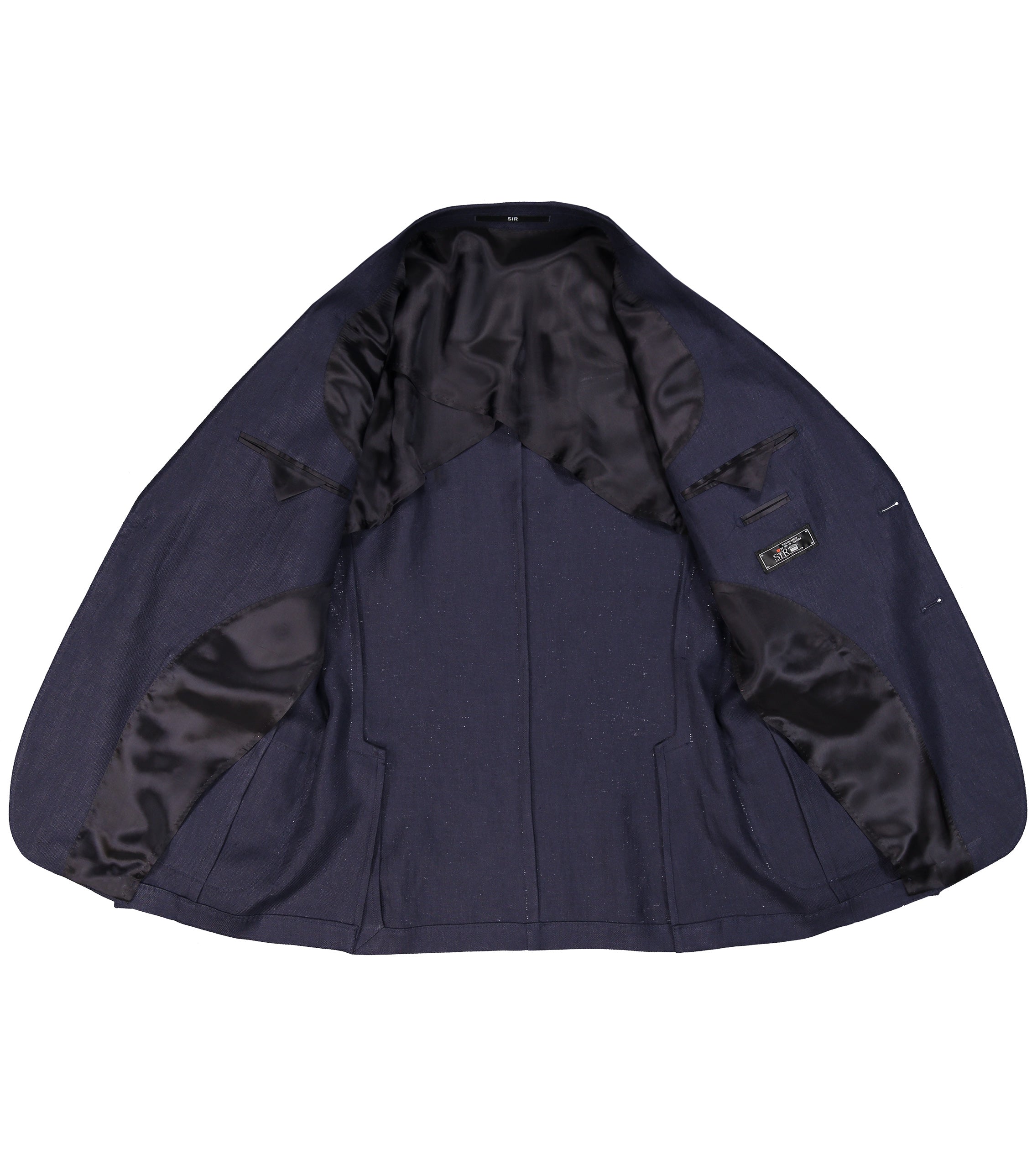 Ness Navy Linen Jacket