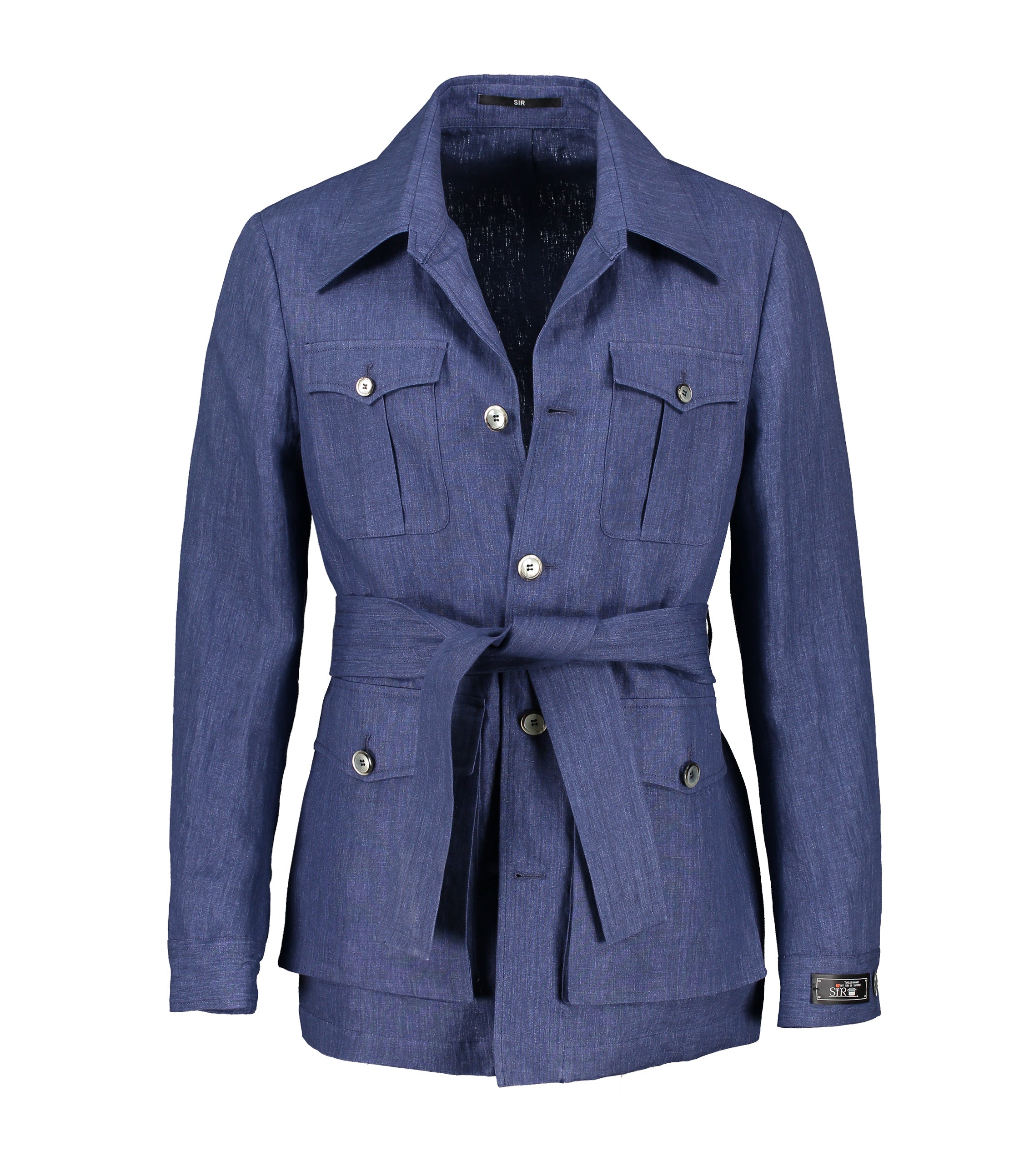 Stanley Blue Linen Safari Jacket