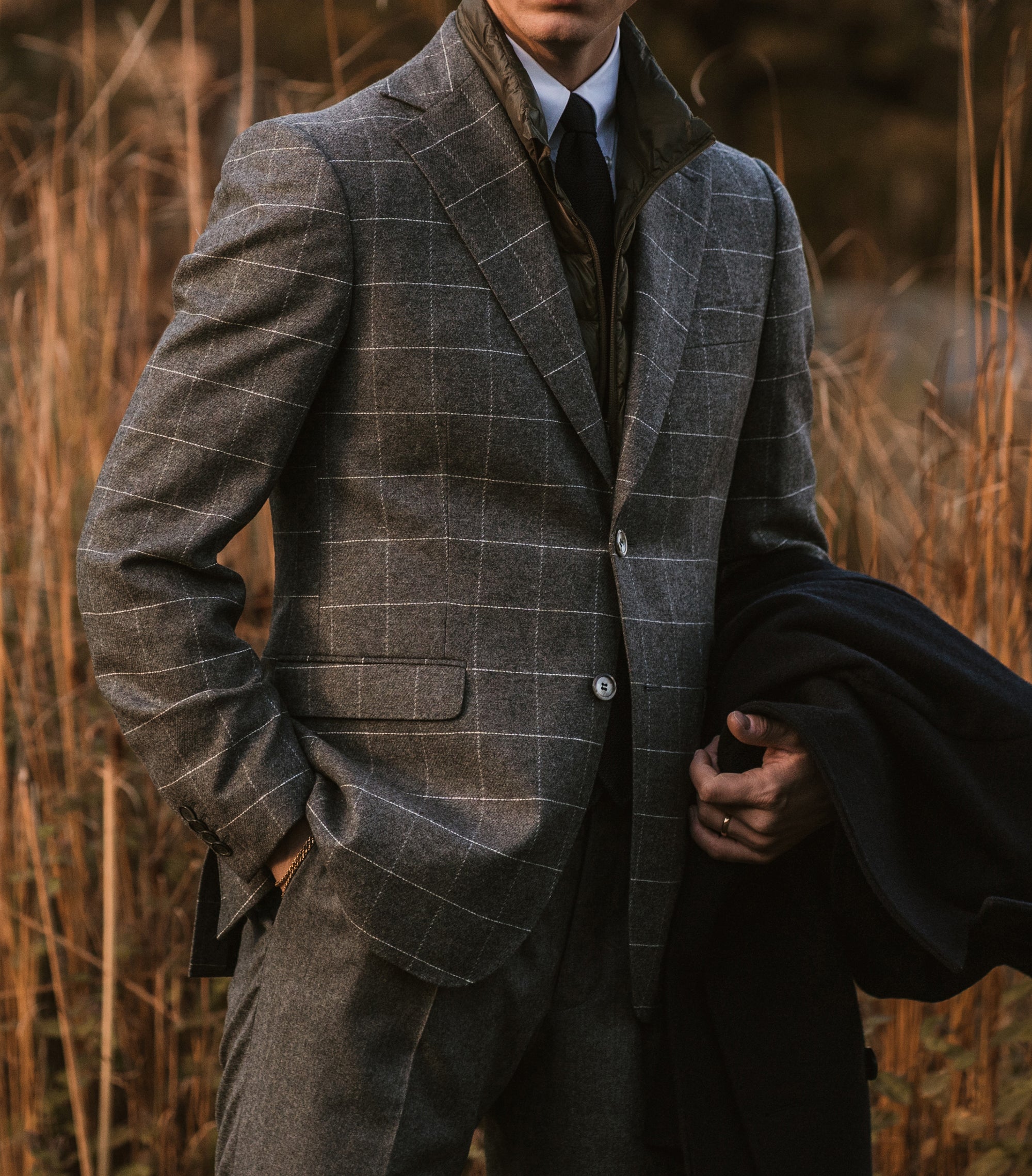 Eliot Grey Windowpane Jacket